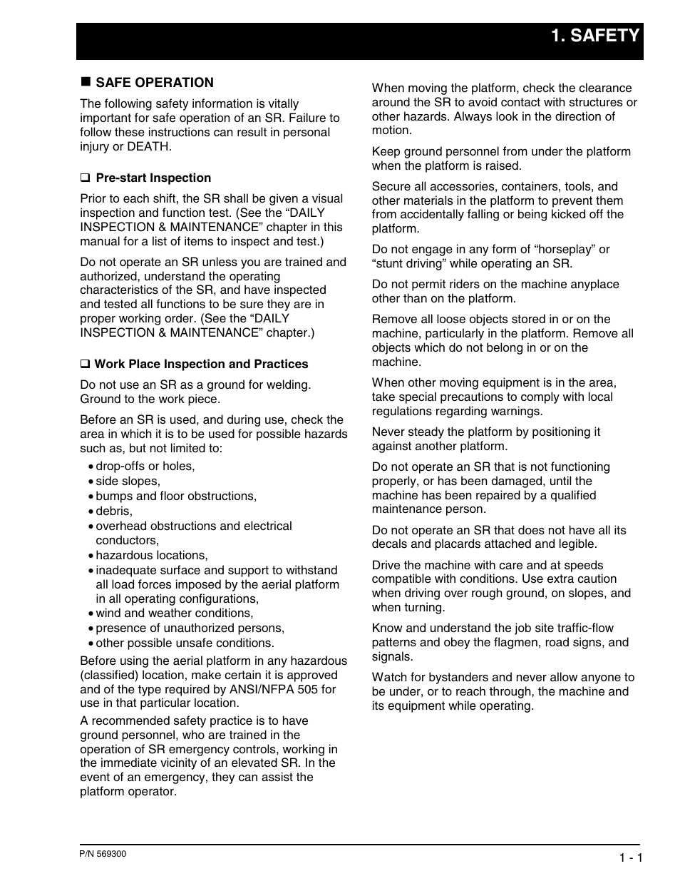 Safety | Snorkel X40RT User Manual | Page 9 / 76