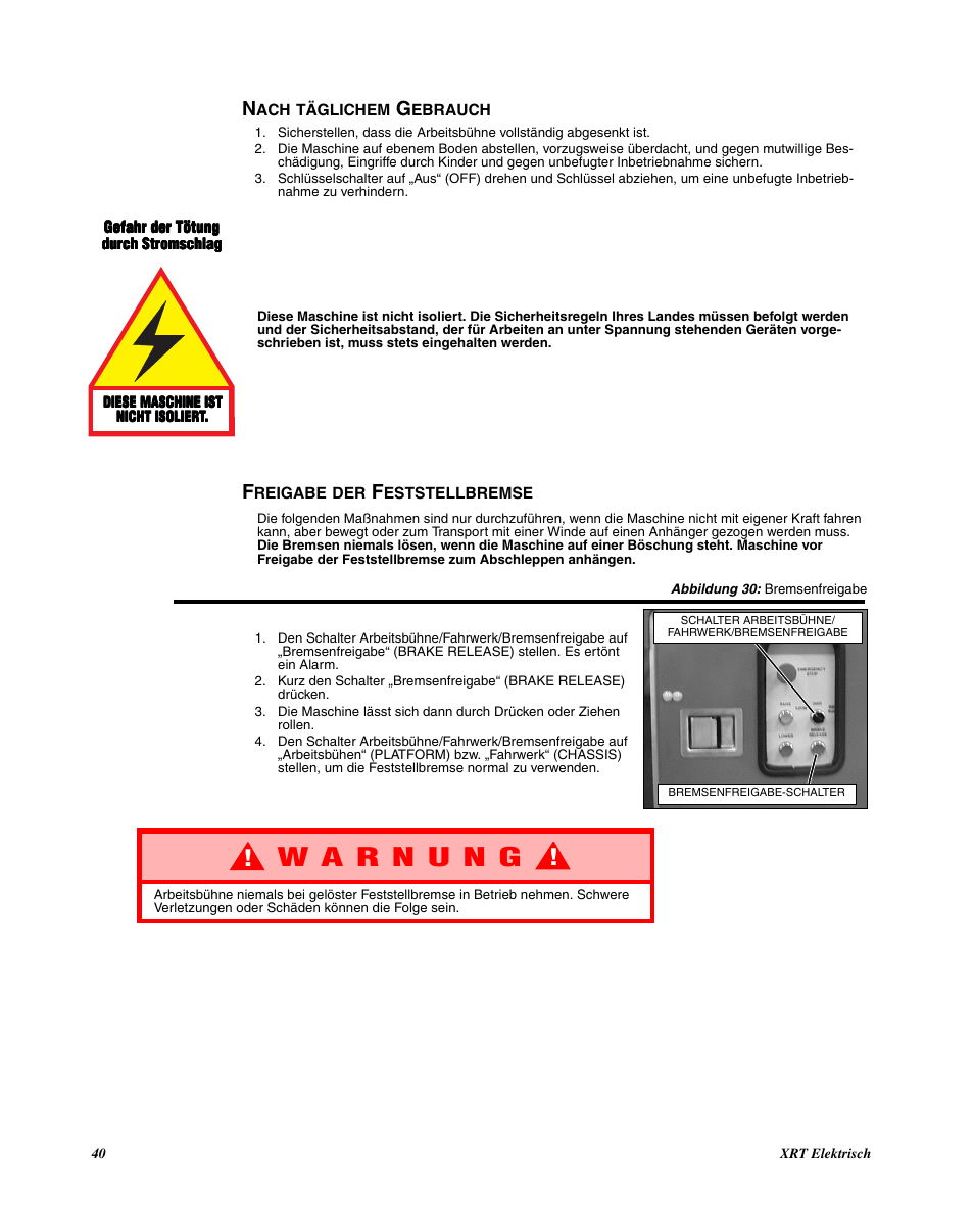 Snorkel XRT33 Electric-sn1001+ User Manual | Page 40 / 70