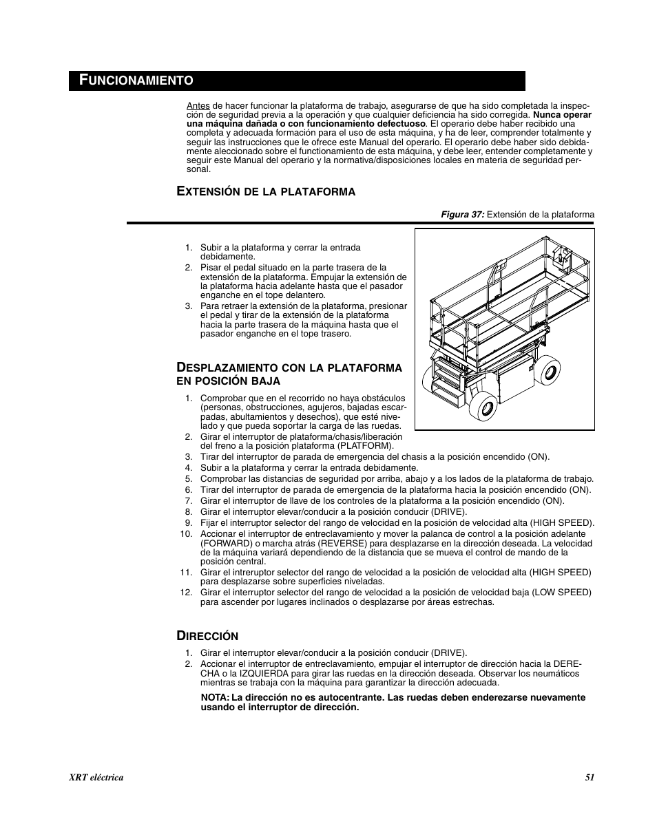 Snorkel XRT33 Electric-sn1001+ User Manual | Page 51 / 70