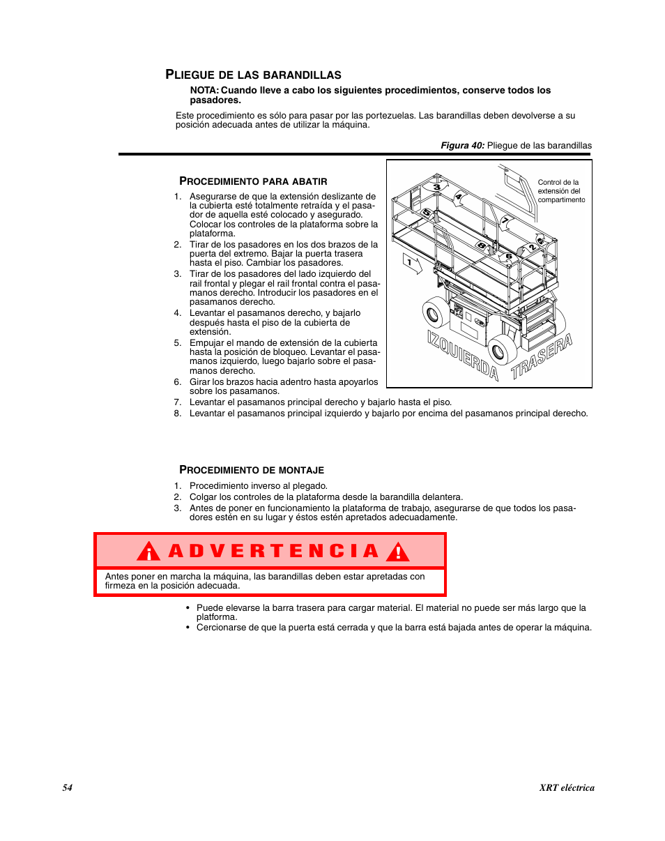 Snorkel XRT33 Electric-sn1001+ User Manual | Page 54 / 70