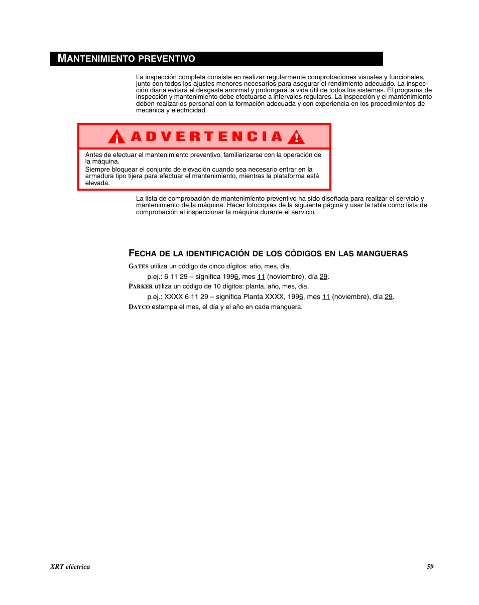 Snorkel XRT33 Electric-sn1001+ User Manual | Page 59 / 70