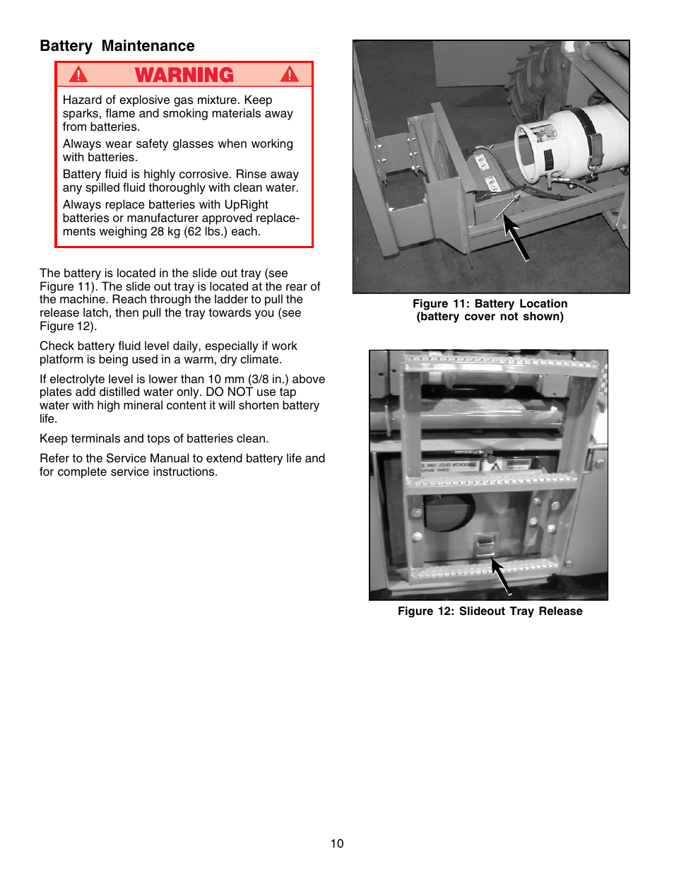 Battery maintenance | Snorkel XRT33-sn1000-2299CE User Manual | Page 10 / 52