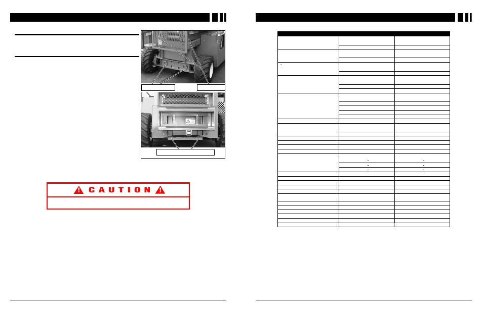 Ransporting, Latform, Specificaciones | Rane, Ruck | Snorkel XRT33-sn2300+CE User Manual | Page 12 / 38