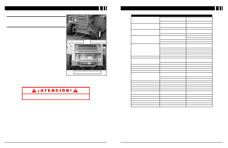 Ransporte, Plataforma, Trabajo | Pecifications, Camión | Snorkel XRT33-sn2300+CE User Manual | Page 17 / 38