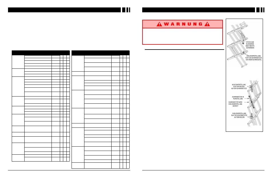 Iste, Contrôle, Entretiens | Préventifs, Artung, Égende, Apport, Entretien, Préventif, Lockieren | Snorkel XRT33-sn2300+CE User Manual | Page 32 / 38