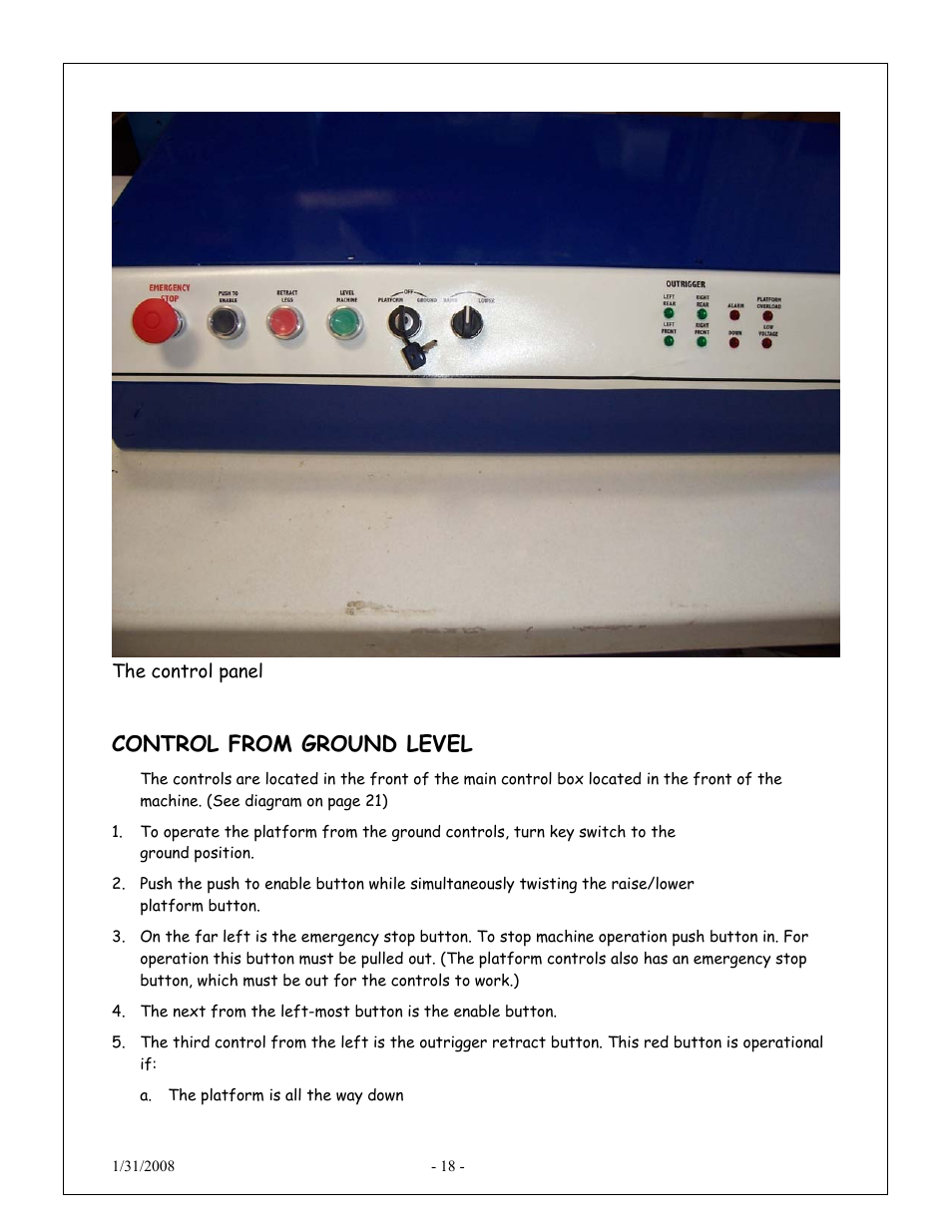 Control from ground level | Snorkel XT24AL-sn10000+ User Manual | Page 17 / 52