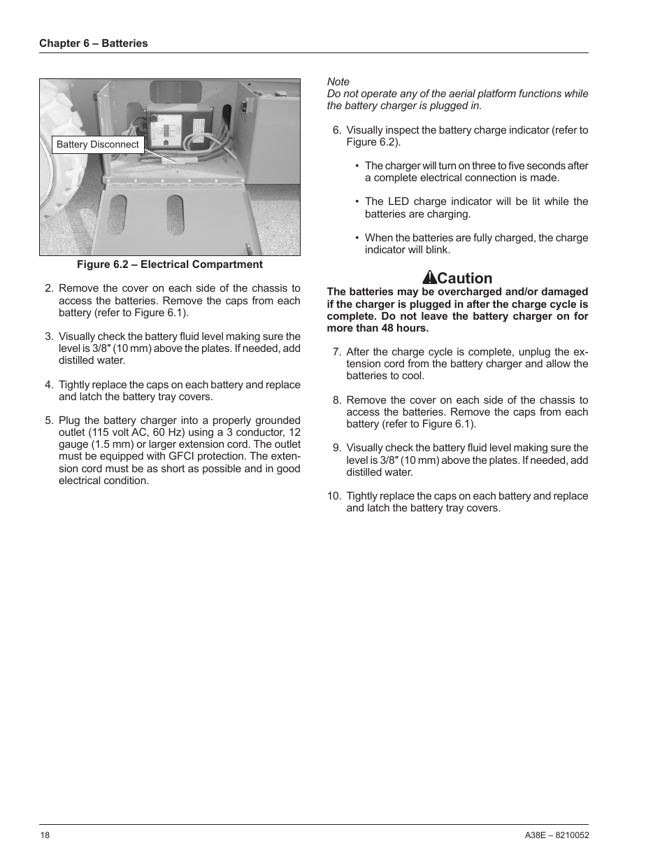 Caution | Snorkel A38E-sn004509+ User Manual | Page 22 / 60