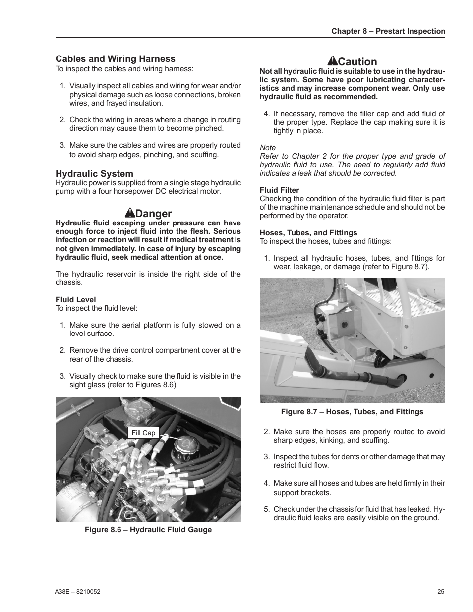 Danger, Caution | Snorkel A38E-sn004509+ User Manual | Page 29 / 60