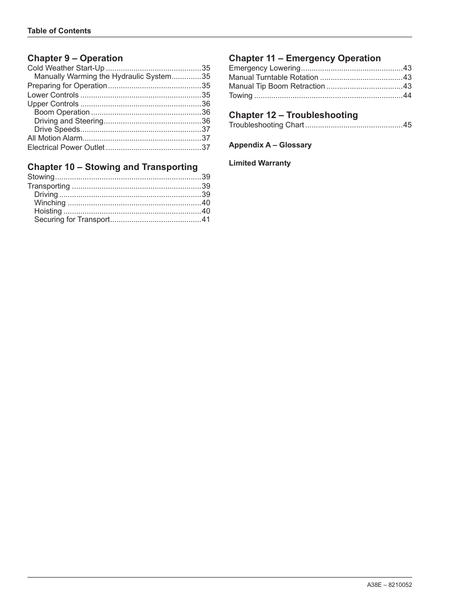 Snorkel A38E-sn004509+ User Manual | Page 4 / 60