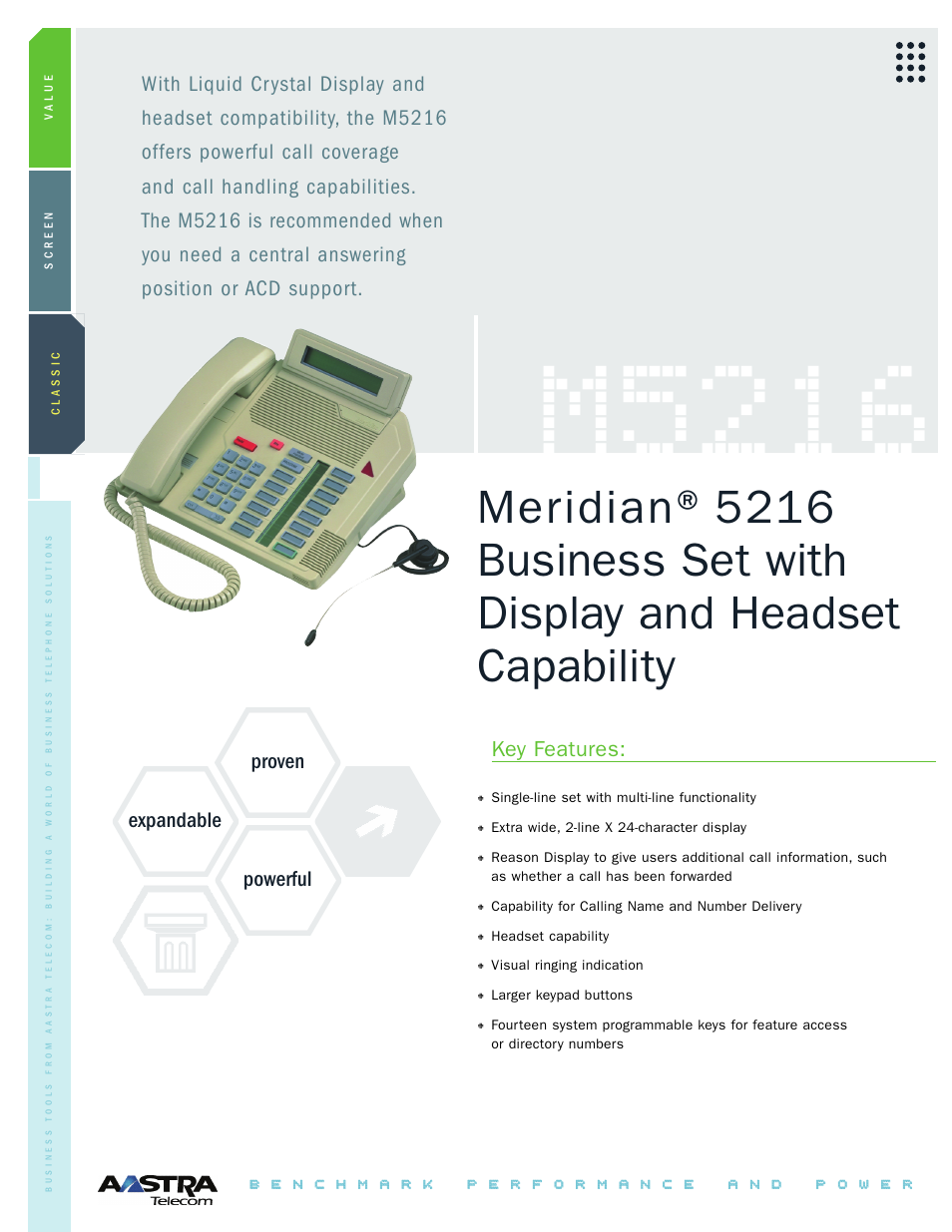 Aastra Telecom 5216 User Manual | 2 pages
