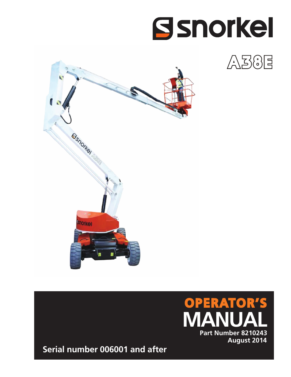 Snorkel A38E-sn006001+ User Manual | 58 pages