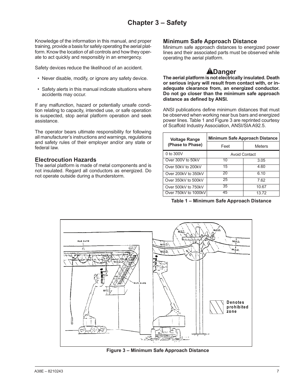 Chapter 3 – safety, Danger | Snorkel A38E-sn006001+ User Manual | Page 11 / 58