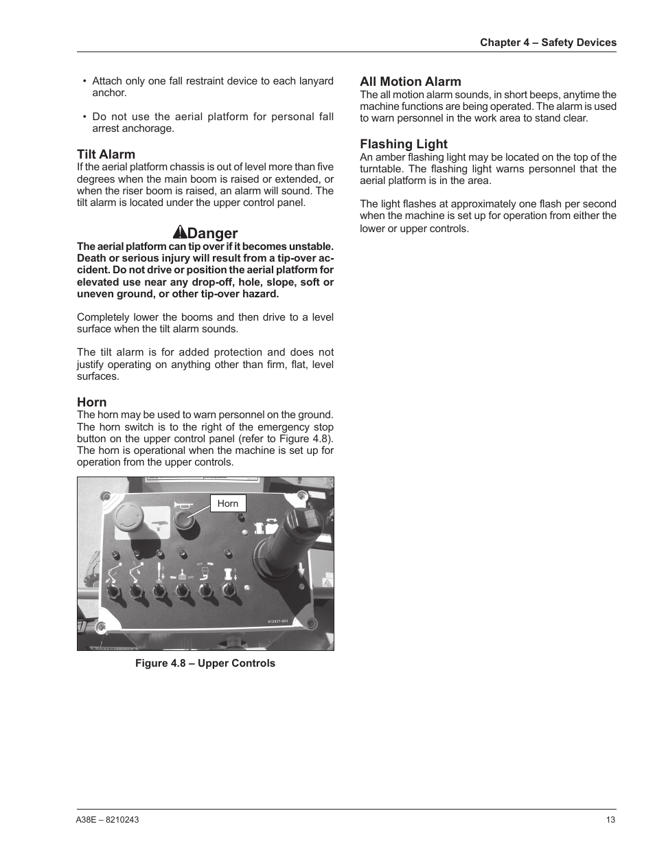 Danger | Snorkel A38E-sn006001+ User Manual | Page 17 / 58