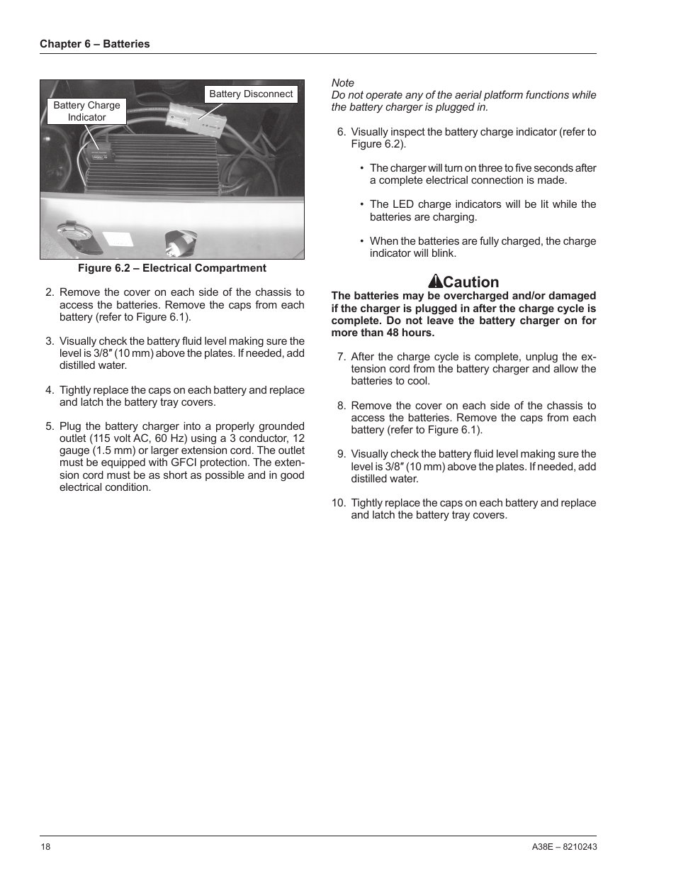 Caution | Snorkel A38E-sn006001+ User Manual | Page 22 / 58