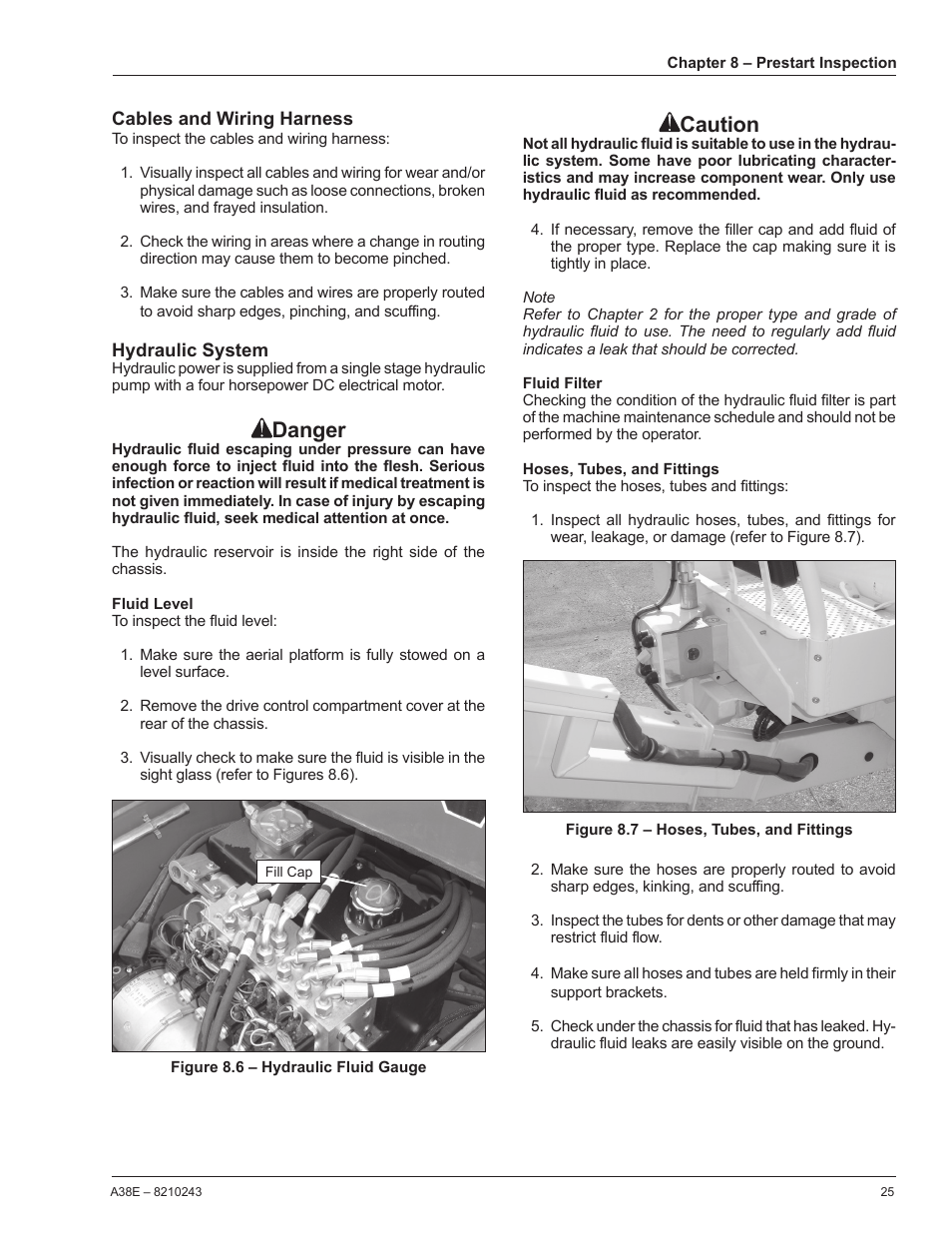 Danger, Caution | Snorkel A38E-sn006001+ User Manual | Page 29 / 58