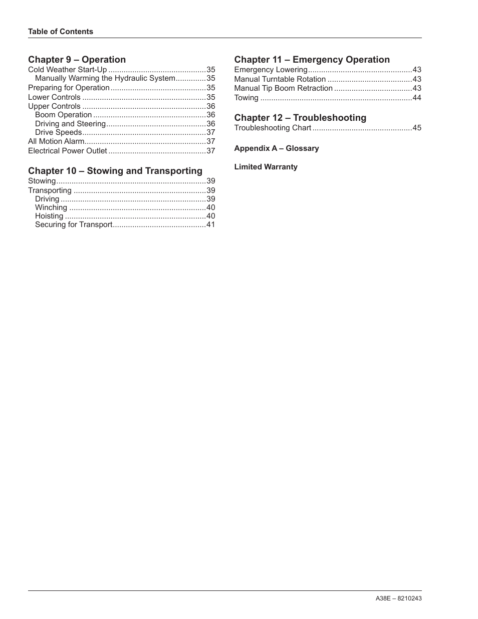 Snorkel A38E-sn006001+ User Manual | Page 4 / 58