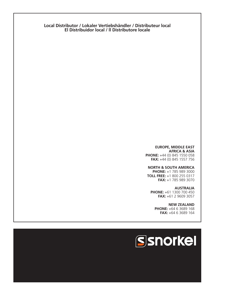 Snorkel A38E-sn006001+ User Manual | Page 58 / 58