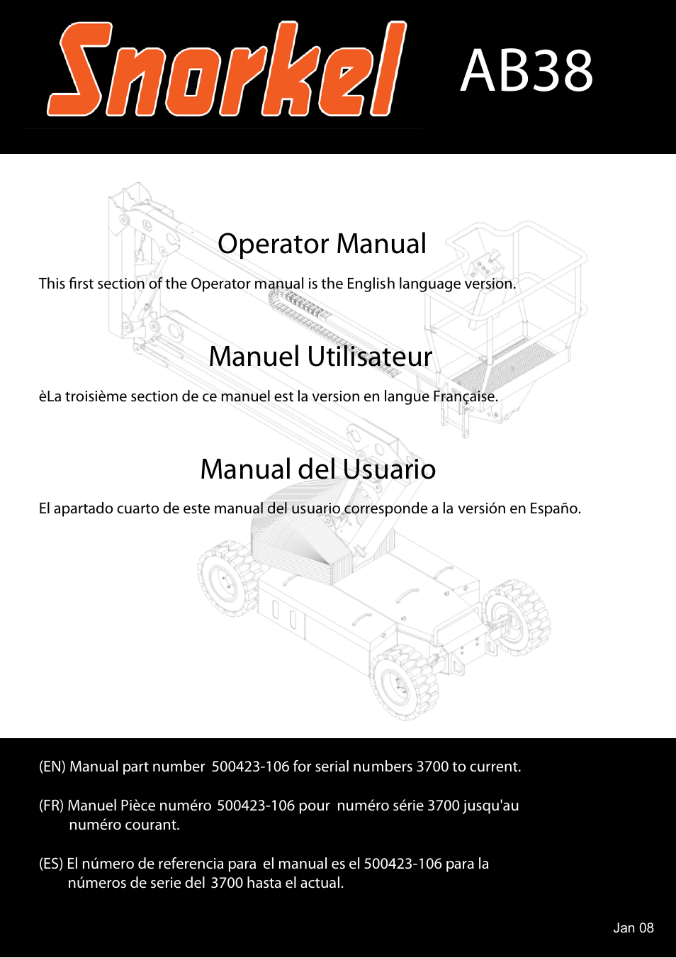 Snorkel AB38-sn3700+ User Manual | 52 pages