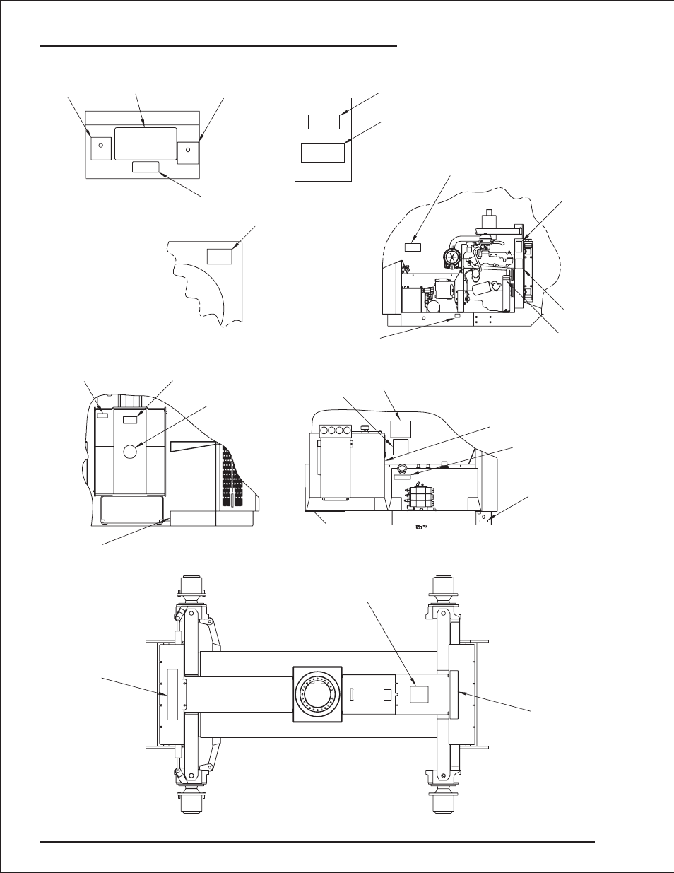 Placards and decals 7-14, Standard placards and decals 7-14, Optional placards and decals 7-14 | Placards and decals, 7-14, Optional placards and decals, 7-14, Standard placards and decals, 7-14, Placards and decals -14, Daily inspection and maintenance | Snorkel AB50J User Manual | Page 58 / 84
