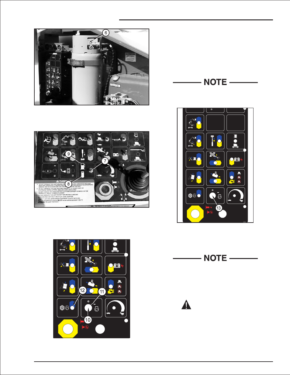 Operation, Operating procedures 8-1, Control stations 8-1 | Emergency stopping 8-1, Operating procedures, 8-1, Control stations, 8-1, Emergency stopping, 8-1, Operation, 8-1, Sandblast protection kit, 8-1, 11-2, Caution | Snorkel AB50J User Manual | Page 61 / 84