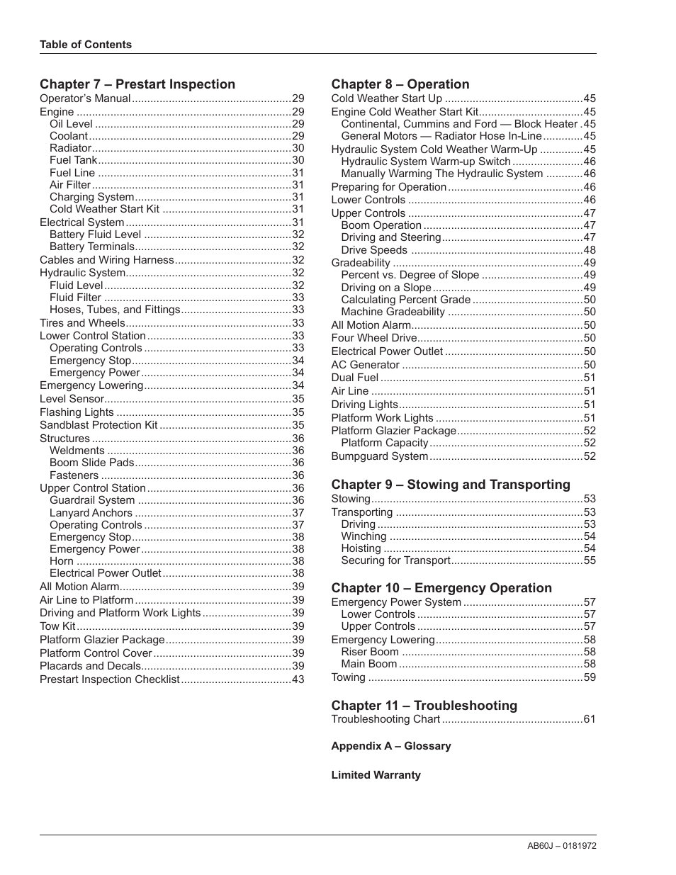 Snorkel AB60J User Manual | Page 4 / 76