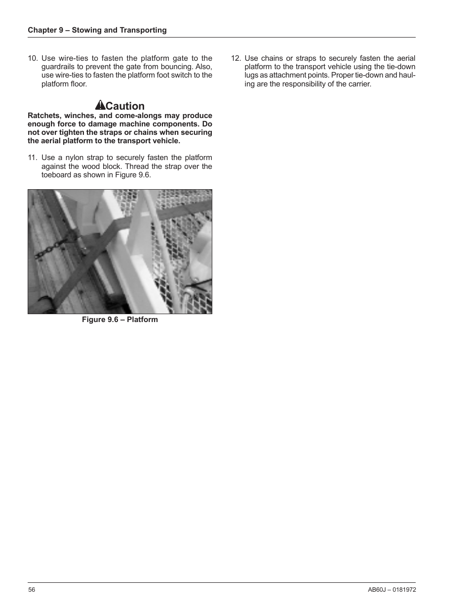 Caution | Snorkel AB60J User Manual | Page 60 / 76