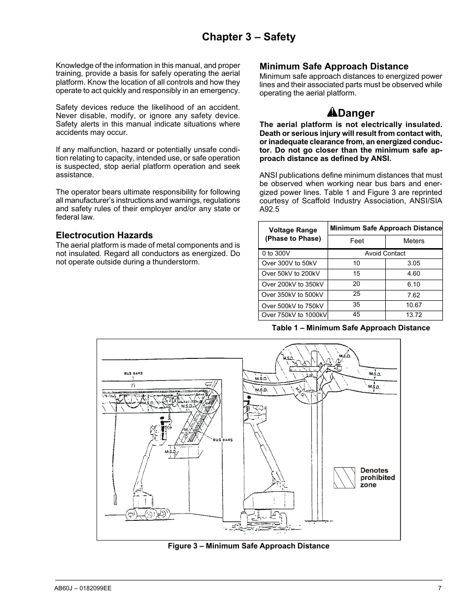 Chapter 3 – safety, Danger | Snorkel AB60J CE User Manual | Page 11 / 68