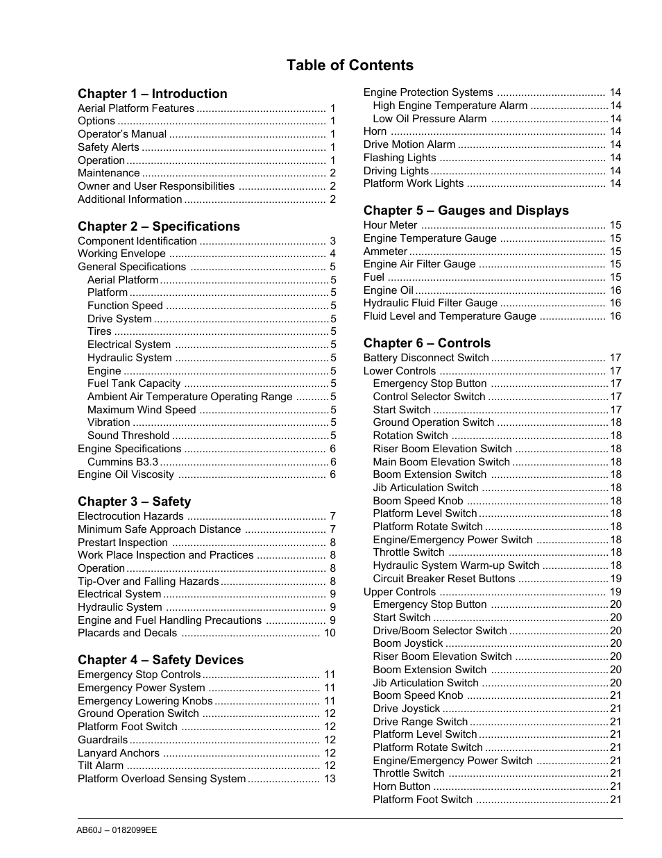 Snorkel AB60J CE User Manual | Page 3 / 68
