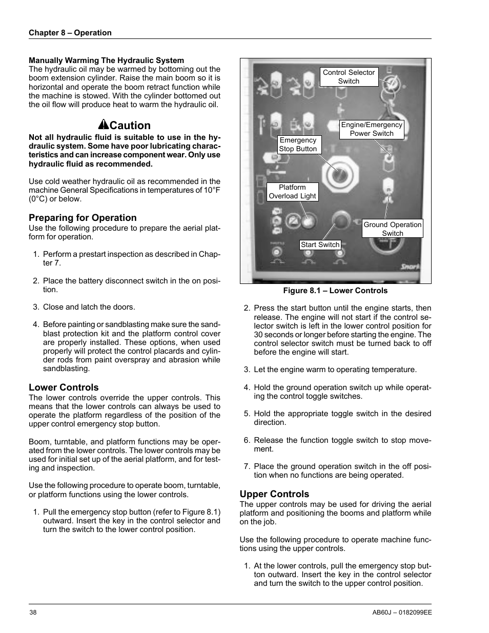 Caution | Snorkel AB60J CE User Manual | Page 42 / 68