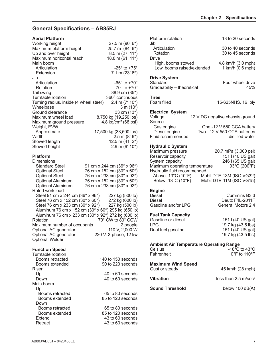 Snorkel AB85RJ CE User Manual | Page 11 / 74