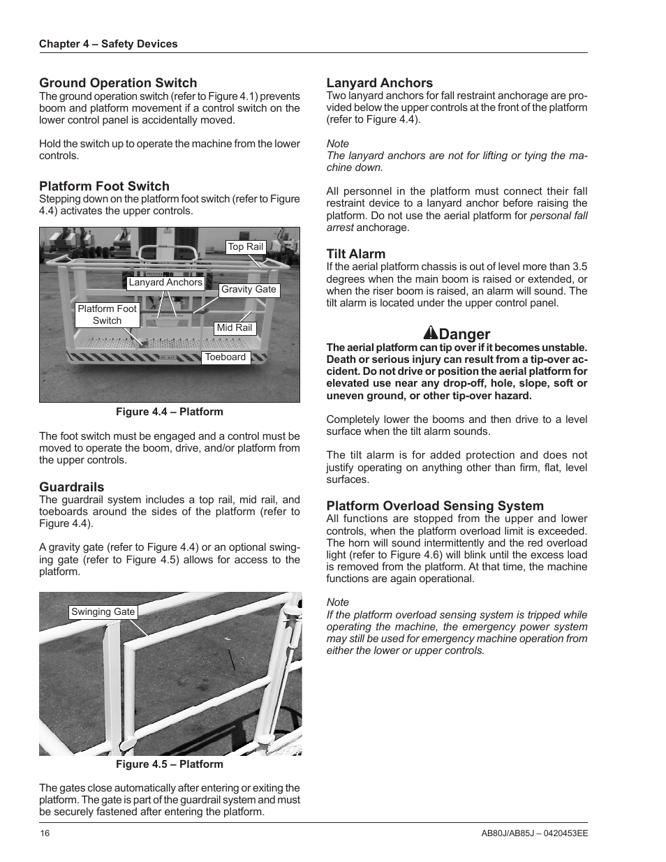 Danger | Snorkel AB85RJ CE User Manual | Page 20 / 74