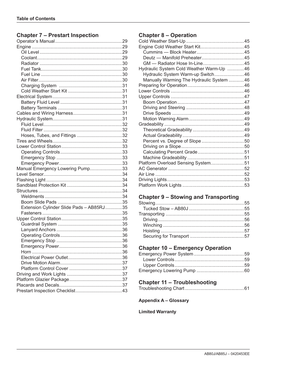 Snorkel AB85RJ CE User Manual | Page 4 / 74