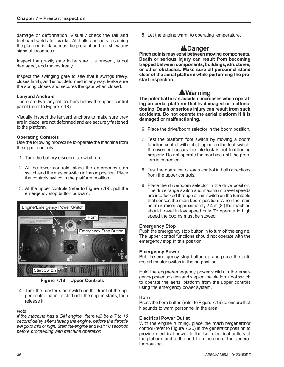 Danger, Warning | Snorkel AB85RJ CE User Manual | Page 40 / 74