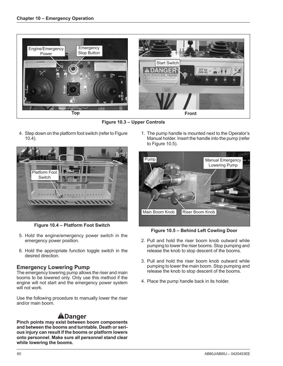 Danger | Snorkel AB85RJ CE User Manual | Page 64 / 74