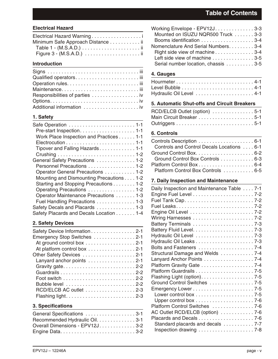 Snorkel EPV12J User Manual | Page 7 / 65
