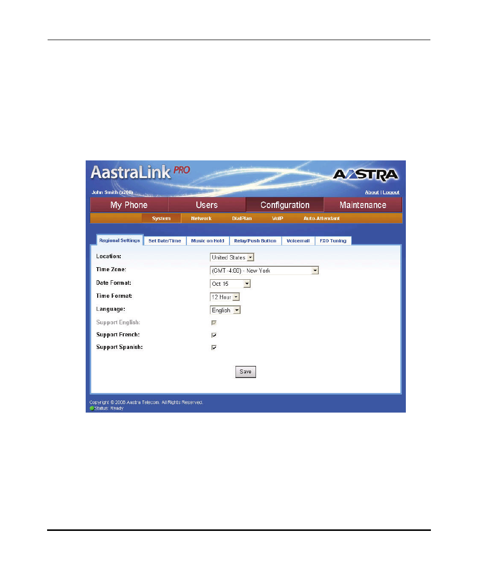 Accessing the configuration menu | Aastra Telecom AastraLink Pro 160 User Manual | Page 113 / 360