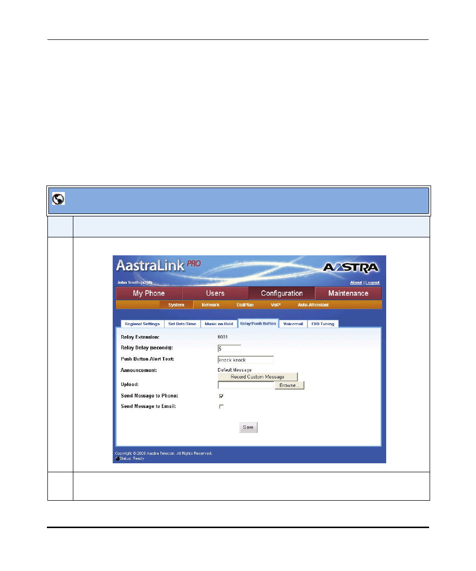 Aastralink web ui | Aastra Telecom AastraLink Pro 160 User Manual | Page 123 / 360
