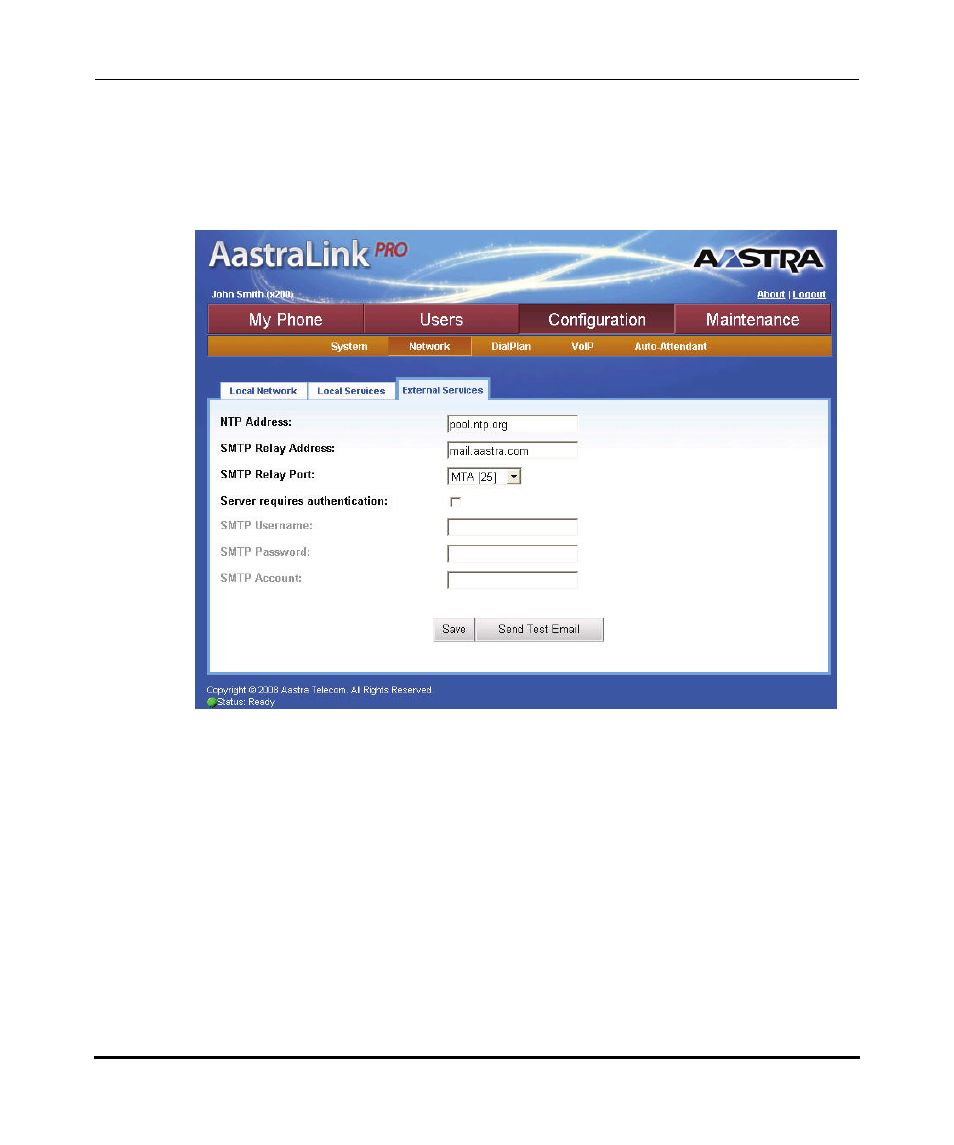 Editing external services settings | Aastra Telecom AastraLink Pro 160 User Manual | Page 144 / 360