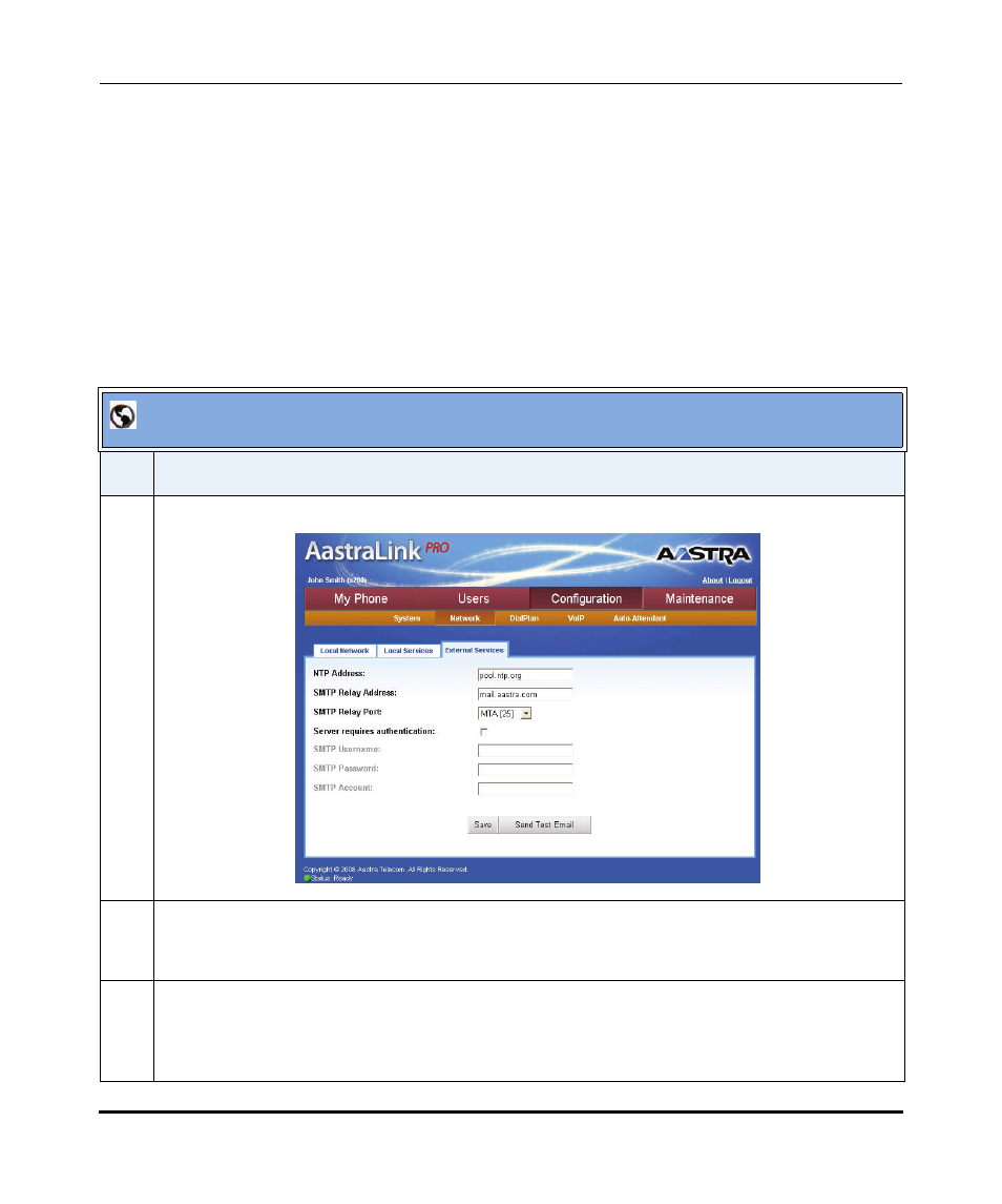 Aastralink web ui | Aastra Telecom AastraLink Pro 160 User Manual | Page 146 / 360