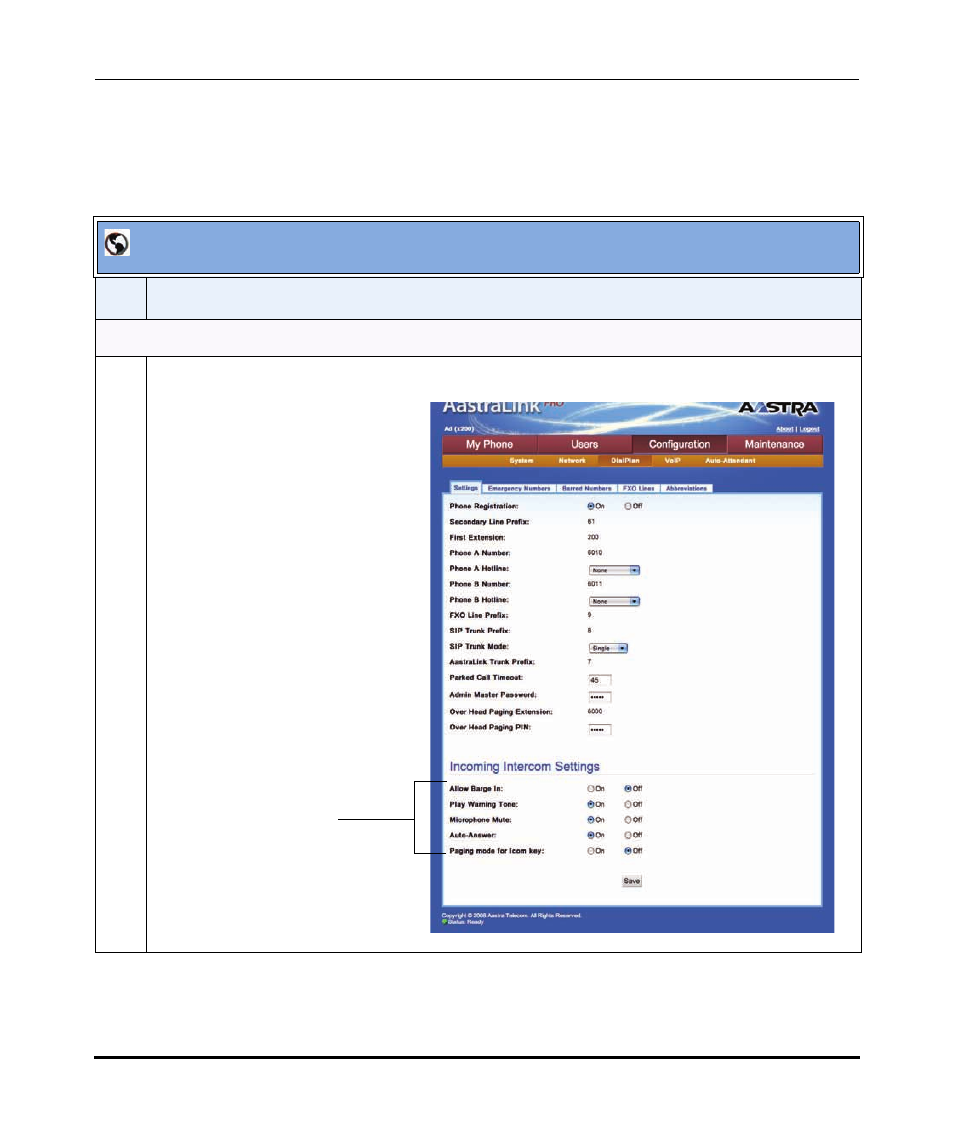 Aastralink web ui | Aastra Telecom AastraLink Pro 160 User Manual | Page 161 / 360
