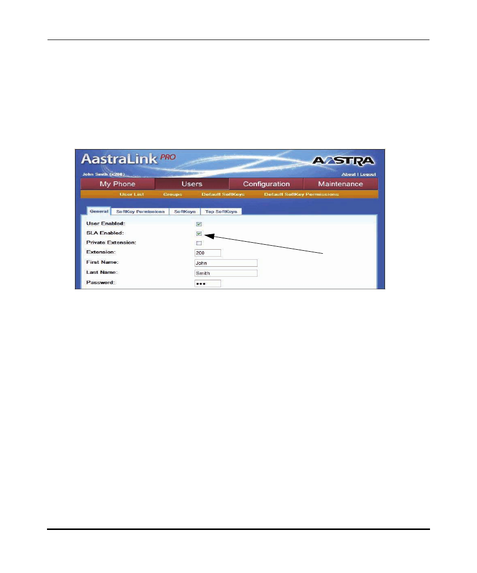 Enabling/disabling individual sla memberships | Aastra Telecom AastraLink Pro 160 User Manual | Page 174 / 360