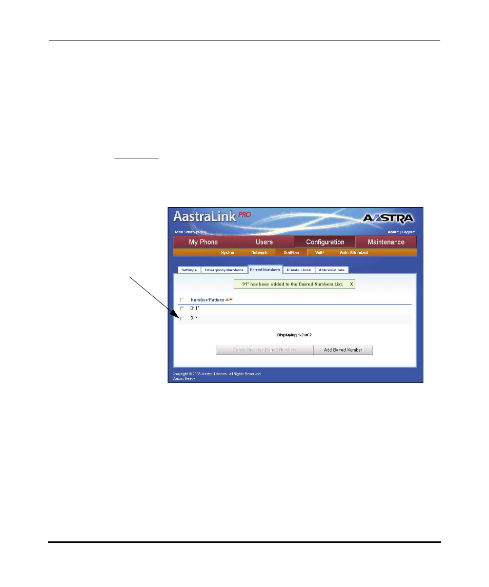 Examples of abbreviated number configurations | Aastra Telecom AastraLink Pro 160 User Manual | Page 178 / 360