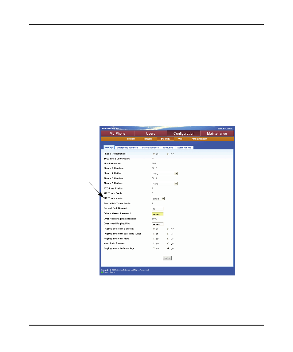 Single and multiple sip trunks | Aastra Telecom AastraLink Pro 160 User Manual | Page 194 / 360