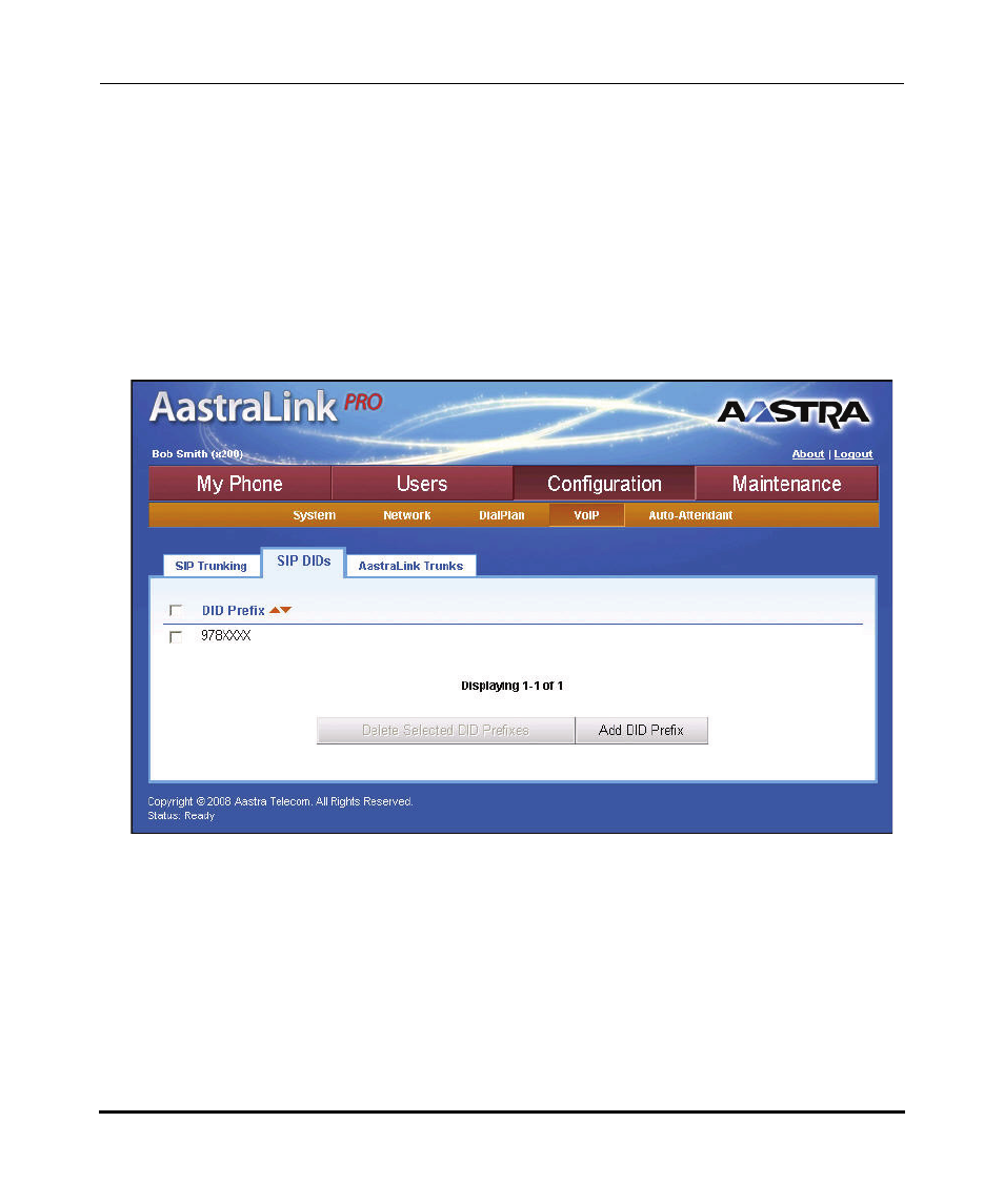 Sip direct inward dialing (did) | Aastra Telecom AastraLink Pro 160 User Manual | Page 196 / 360