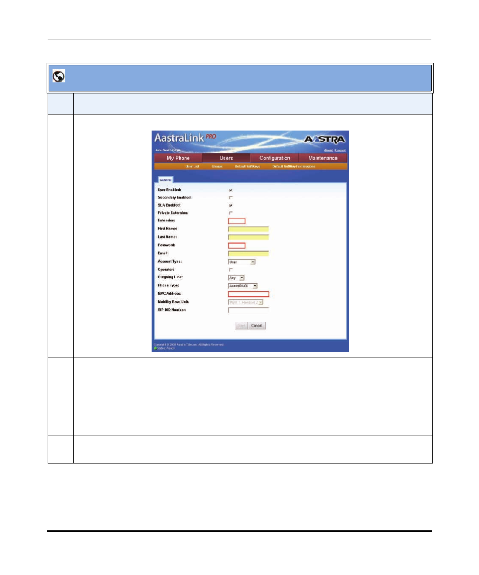 Aastralink web ui | Aastra Telecom AastraLink Pro 160 User Manual | Page 213 / 360