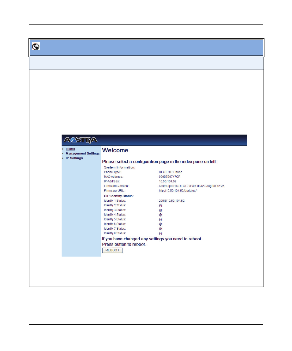 Aastralink web ui | Aastra Telecom AastraLink Pro 160 User Manual | Page 216 / 360