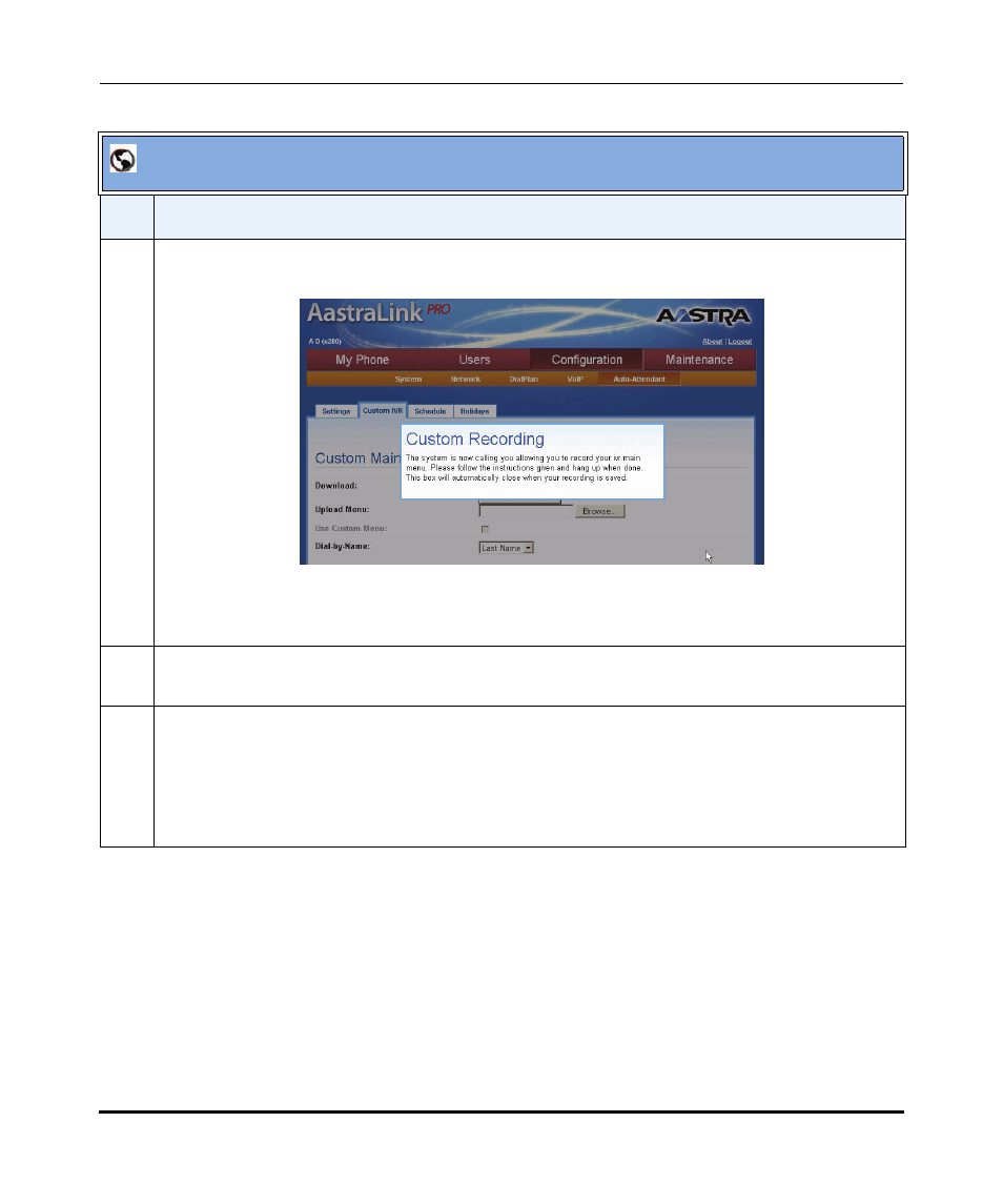 Aastralink web ui | Aastra Telecom AastraLink Pro 160 User Manual | Page 234 / 360