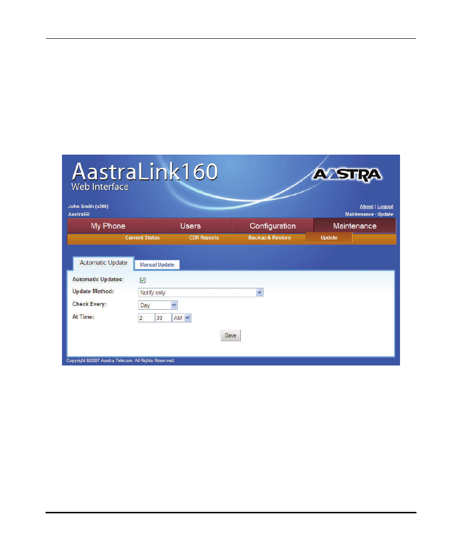 Updating aastralink system software | Aastra Telecom AastraLink Pro 160 User Manual | Page 263 / 360