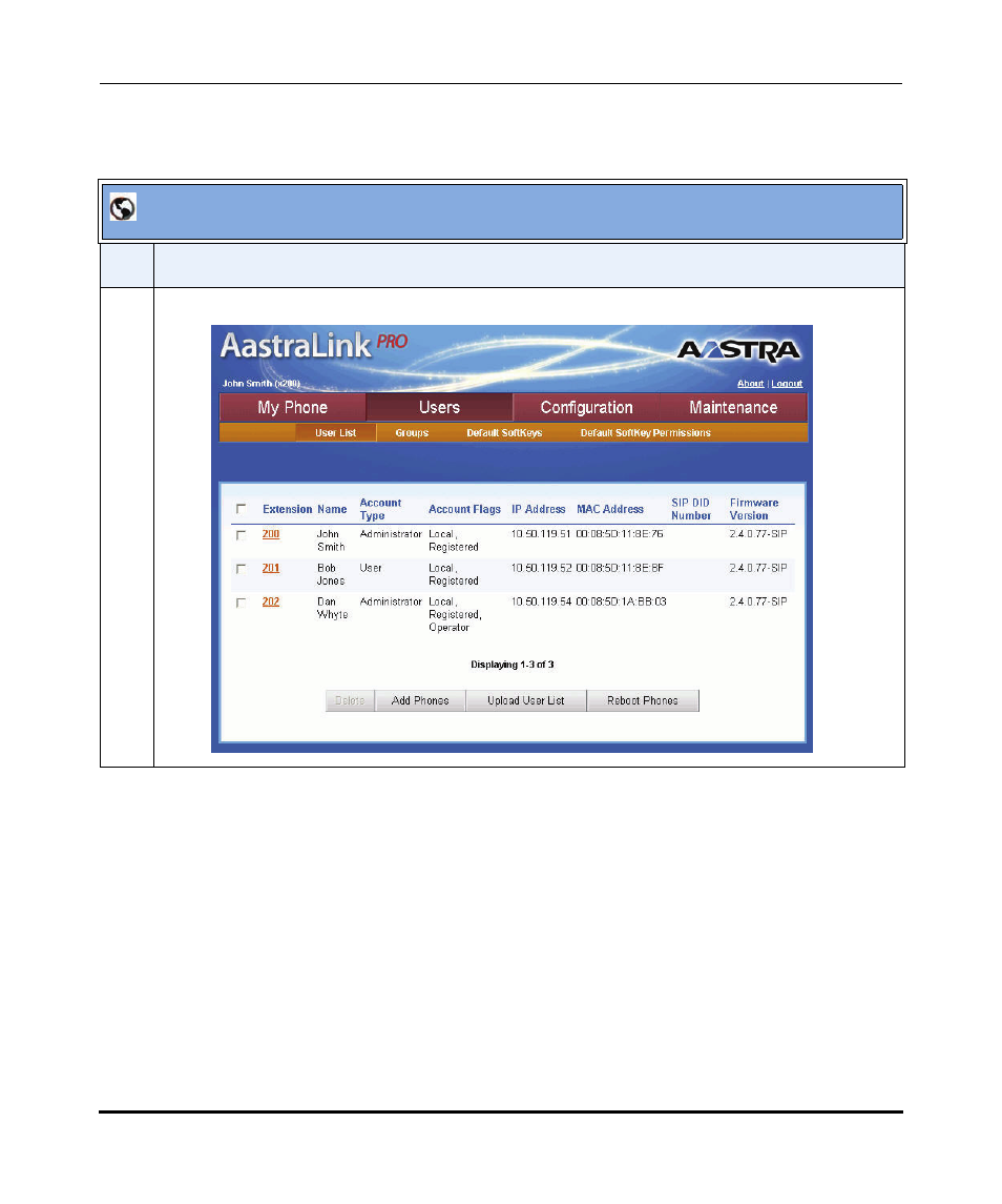 Aastralink web ui | Aastra Telecom AastraLink Pro 160 User Manual | Page 79 / 360