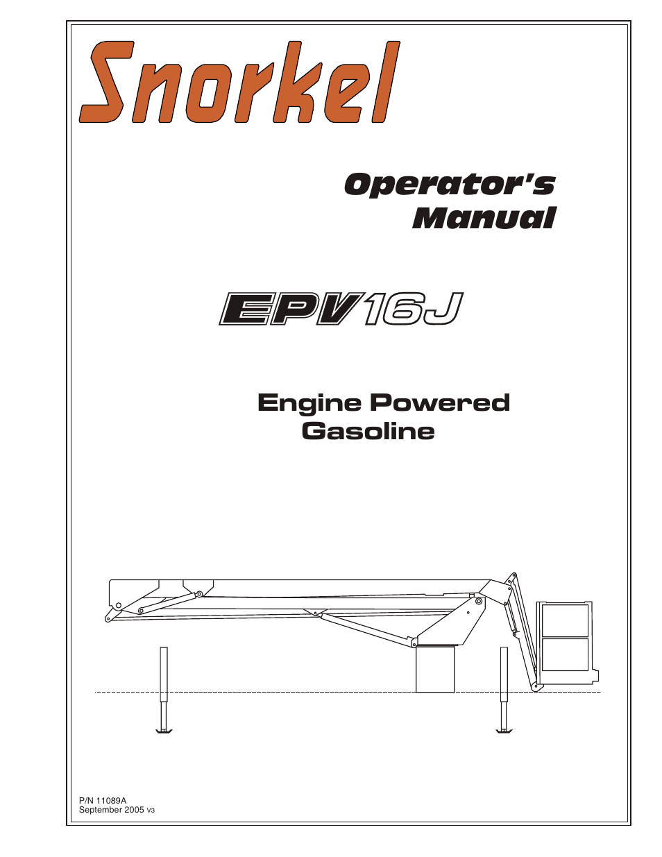 Snorkel EPV16J User Manual | 61 pages